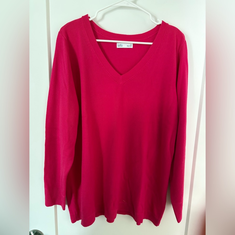 Croft & Barrow Vibrant Pink Knit Top